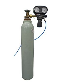 Obrázek pro produkt Plynová lahev Co2 s manometrem a redukčním ventilem vč. připojovacího příslušenství pro čistící laser