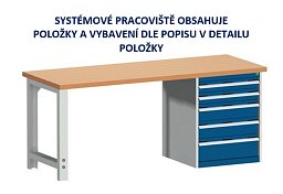 Obrázek pro produkt Systémové pracoviště - Stůl a set přípravků pro skrucování