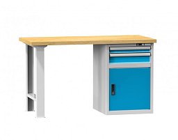 Obrázek pro produkt Pracovní stůl KOMBI, 1500x890x800mm, buk-50mm DÍLENSKÝ NÁBYTEK DB5815