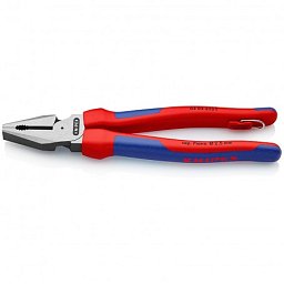 Obrázek pro produkt KNIPEX 0202225T silové kombinované kleště 225mm ( rukojeti s dvousložkovým návlekem a pojistkou )