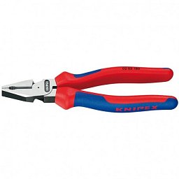 Obrázek pro produkt KNIPEX 0202180 silové kombinované kleště 180mm ( rukojeti s dvousložkovým návlekem )