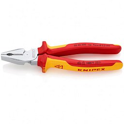 Obrázek pro produkt KNIPEX 0206200 silové kombinované kleště VDE 200mm ( chrom )