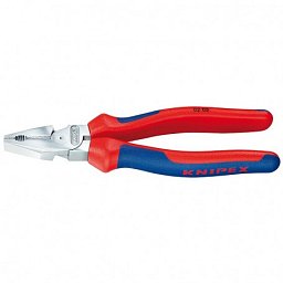 Obrázek pro produkt KNIPEX 0205225 silové kombinované kleště 225mm ( rukojeti s dvousložkovým návlekem + chrom )