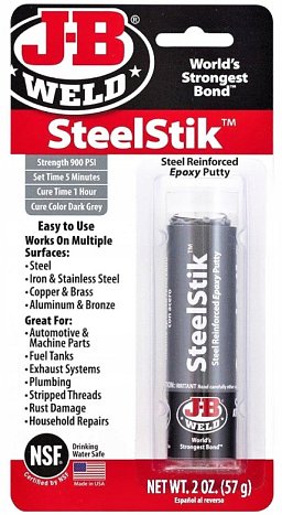 Obrázek pro produkt J-B WELD 8267 epoxidový tmel pro opravy kovových materiálů SteelStik ( 57g )