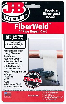 Obrázek pro produkt J-B WELD 38260 opravná fiber páska Pipe Repair Cast pro portubí do pr. 50mm ( š5,1xd153cm )