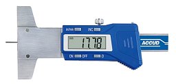 Obrázek pro produkt ACCUD 176-001-21 digitální hloubkoměr s konickou měřící tyčí 30mm/1.2“ ( 0.01mm/0.0005" )