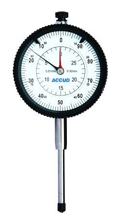 Obrázek pro produkt ACCUD 292-030-I přesný číselníkový úchylkoměr s opačným čtením 0-30mm ( 0.01mm ) s ouškem i s plochou zadní stranou