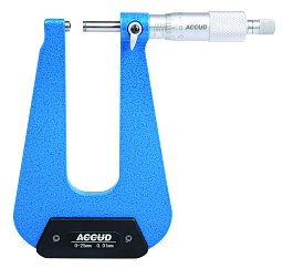 Obrázek pro produkt ACCUD 336-001-11 mikrometr 0-25mm / 50mm na měření plošných materiálů F/F (0.01mm)