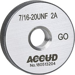 Obrázek pro produkt ACCUD 537-01080-UNC AMERICAN STANDARD závitový kalibr - kroužek ( dobrý ) 2A, ANSI B1.2 / 1-8 UNC /