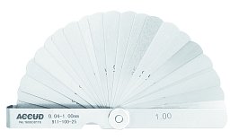 Obrázek pro produkt ACCUD 911-100-25 ventilové měrky, délka 75mm ( 0.04-1.00mm ) 25ks