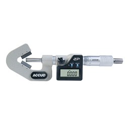 Obrázek pro produkt ACCUD 334-025-77 třmenový mikrometr 5-25mm s prizmatickými měřicími plochami 7 flute 128°34'17" 

