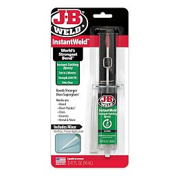 Obrázek pro produkt J-B WELD 50111 nejrychlejší čiré epoxidové lepidlo InstantWeld ( 14ml ) + směšovač