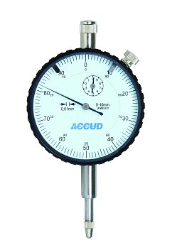 Obrázek pro produkt AKCE - ACCUD 222-010-11 přesný číselníkový úchylkoměr 0-10mm ( 0,01mm ) s ouškem na zadní straně