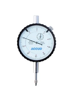 Obrázek pro produkt ACCUD 226-003-12 nárazuvzdorný přesný číselníkový úchylkoměr 0-3mm ( 0,01mm ) s plouchou zadní stranou