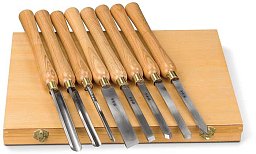 Obrázek pro produkt Soustružnická dláta na dřevo sada 8 ks (tzv. struhy).