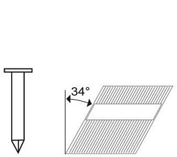 Obrázek pro produkt Hřebíky Typ RN Ø 3,33 × 70 mm (3 000 ks)